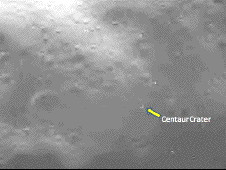The view of the floor of Cabeus as seen through the LCROSS NIR camera.